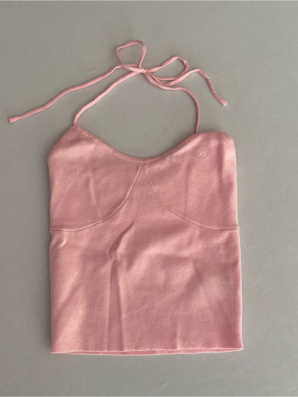 NWT La Hearts Pink Halter Knit Tank Top Size XS